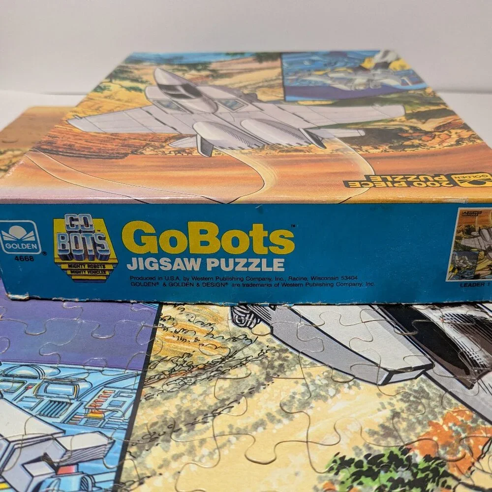 Vintage 1985 GoBots 200 Piece Jigsaw Puzzle (Leader 1) By Golden 4668 Childhood